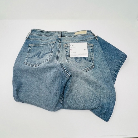 NWT AG Mari High-Rise Slim Straight in 22 Years Yellowbill Size 25 - Picture 7 of 14